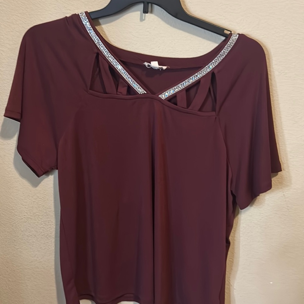 Burgundy Como Blu blouse